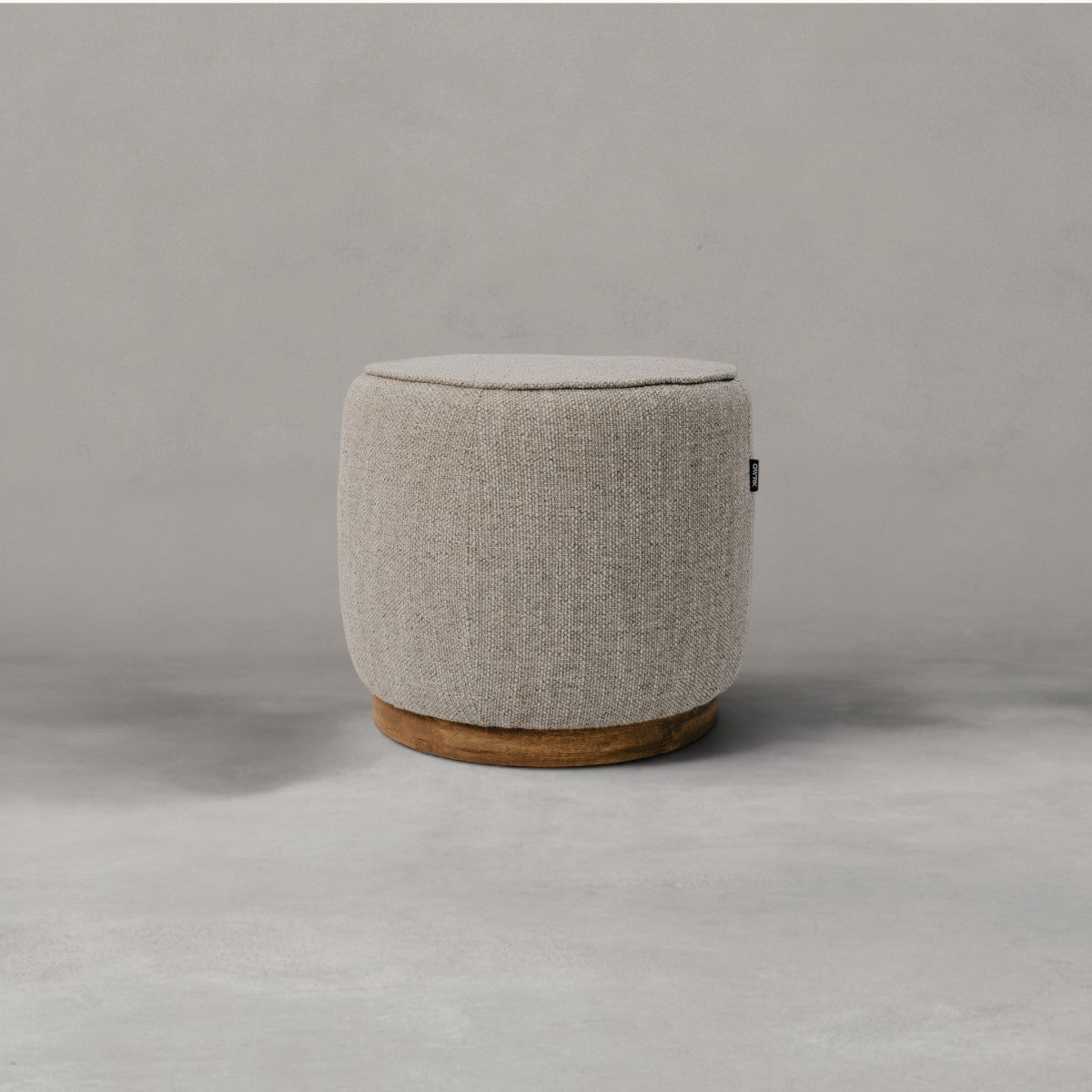 HANKI Amara luxury textured weave ottoman front view