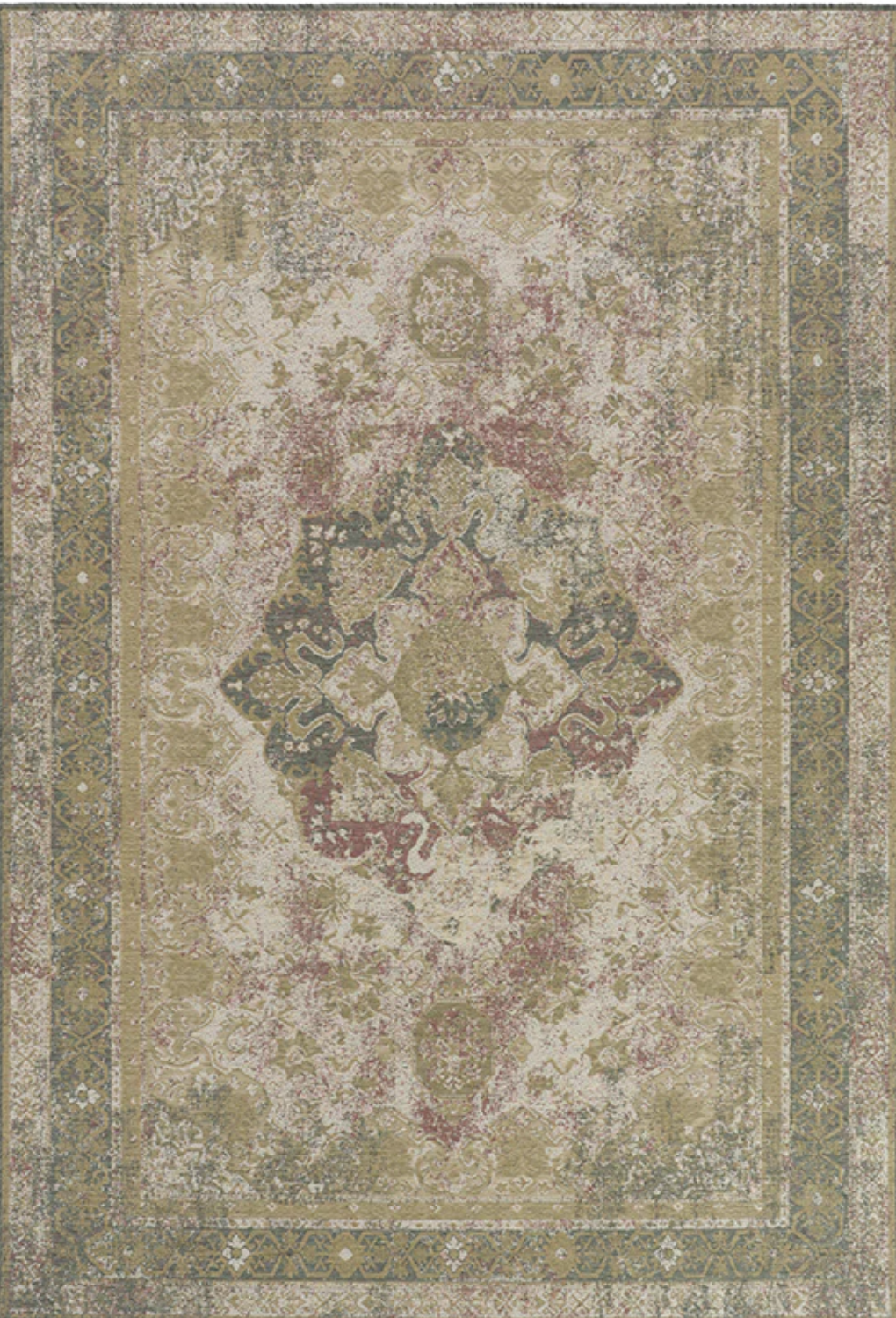 HANKI Azura Grey Rug distressed Jacquard décor