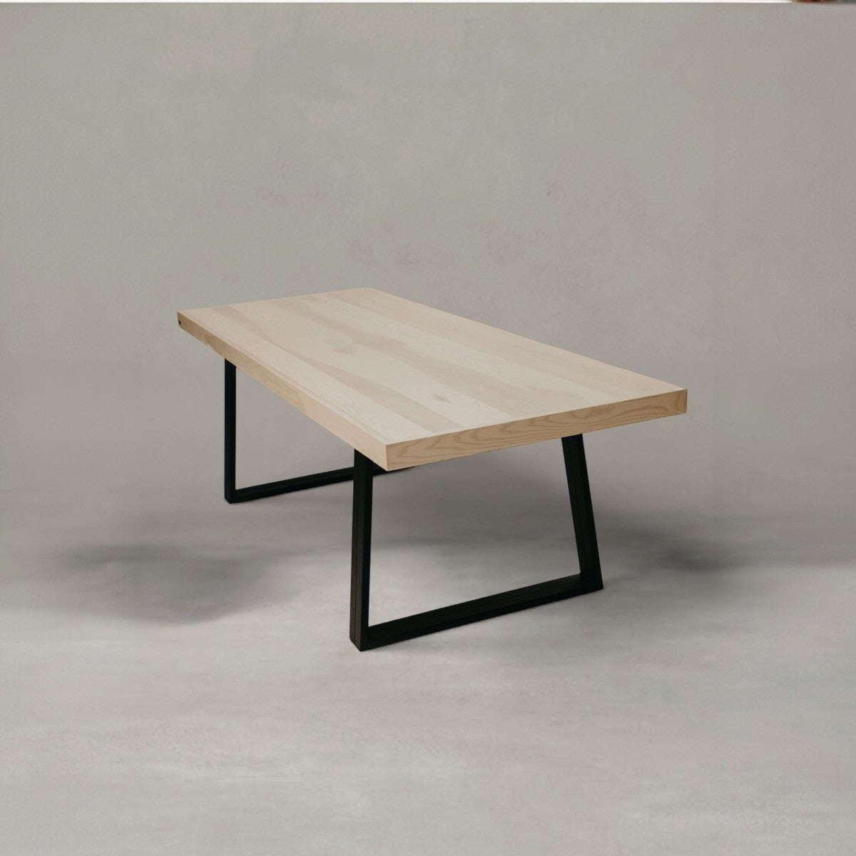 HANKI Caelen timber steel dining table front view