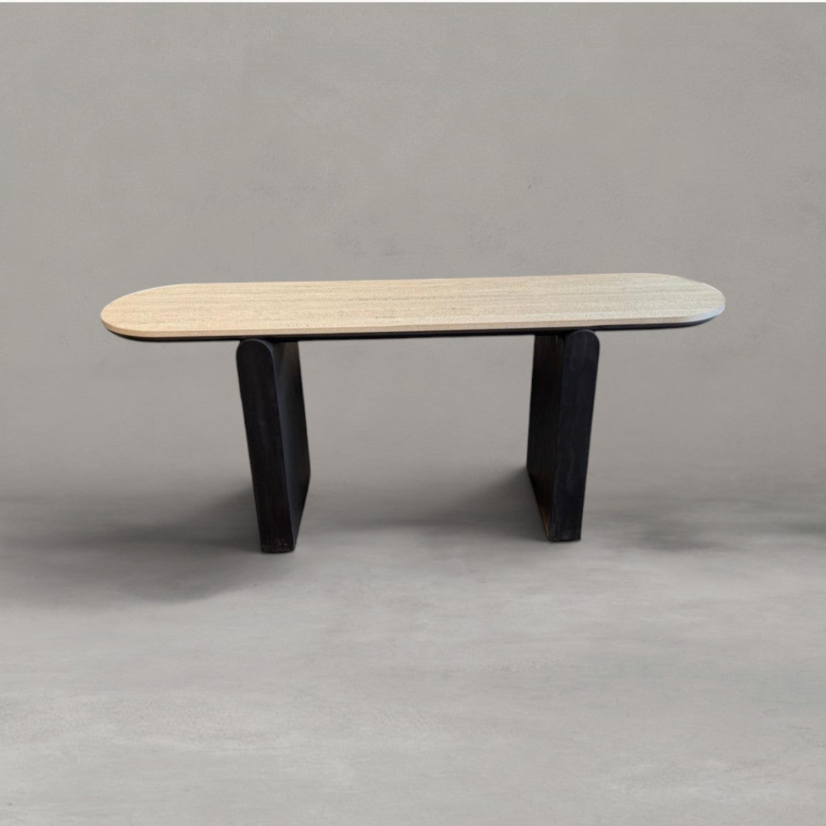 HANKI Flint luxury console table dekton ebony base