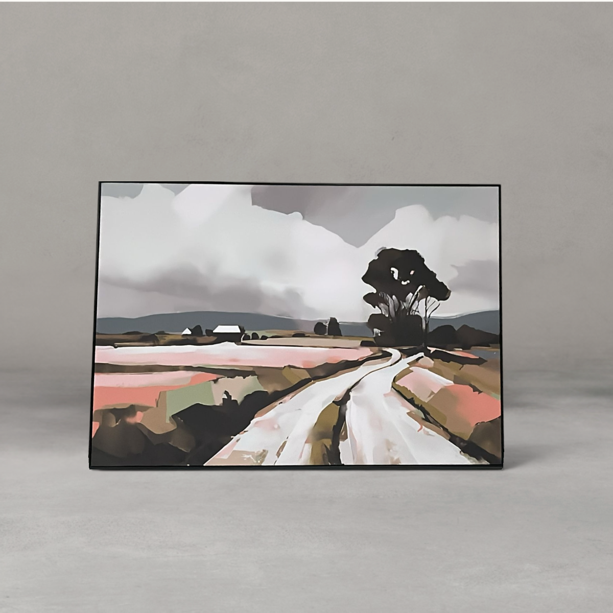 HANKI Grandeur Grove countryside landscape canvas wall art with country road and lone tree