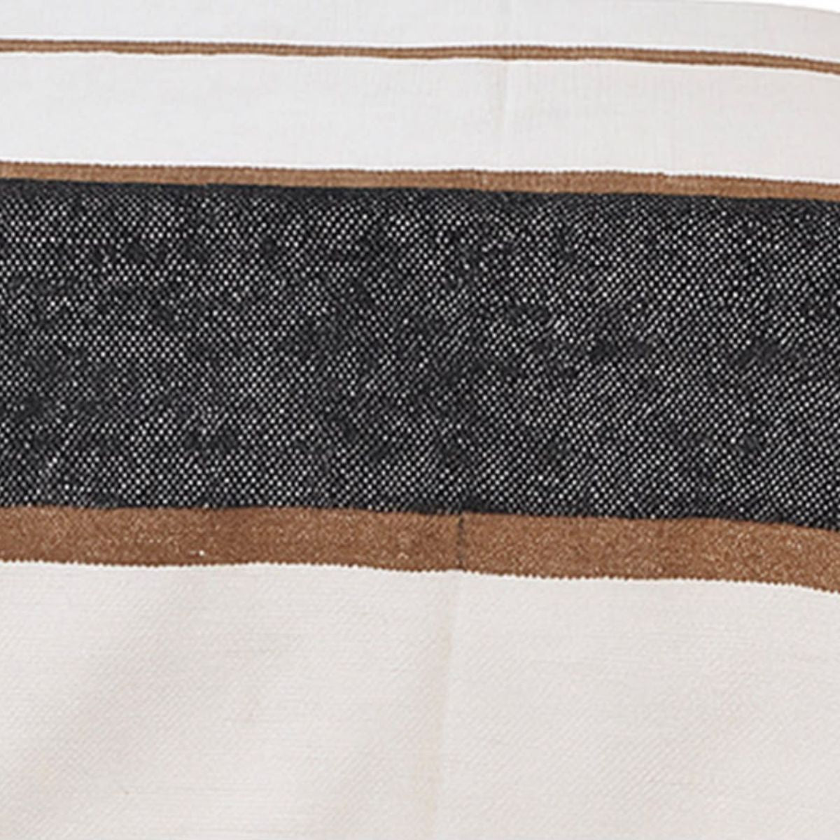HANKI Throw Marble ivory and black graphic cotton throw