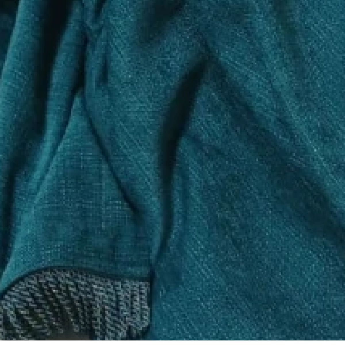HANKI Throw Tide rich teal textured luxury throw