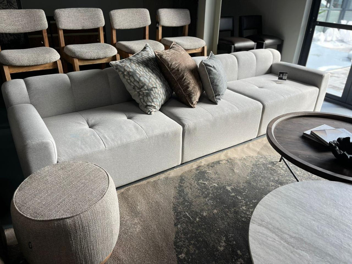 HANKI Ave fabric sofa styled in the George showroom