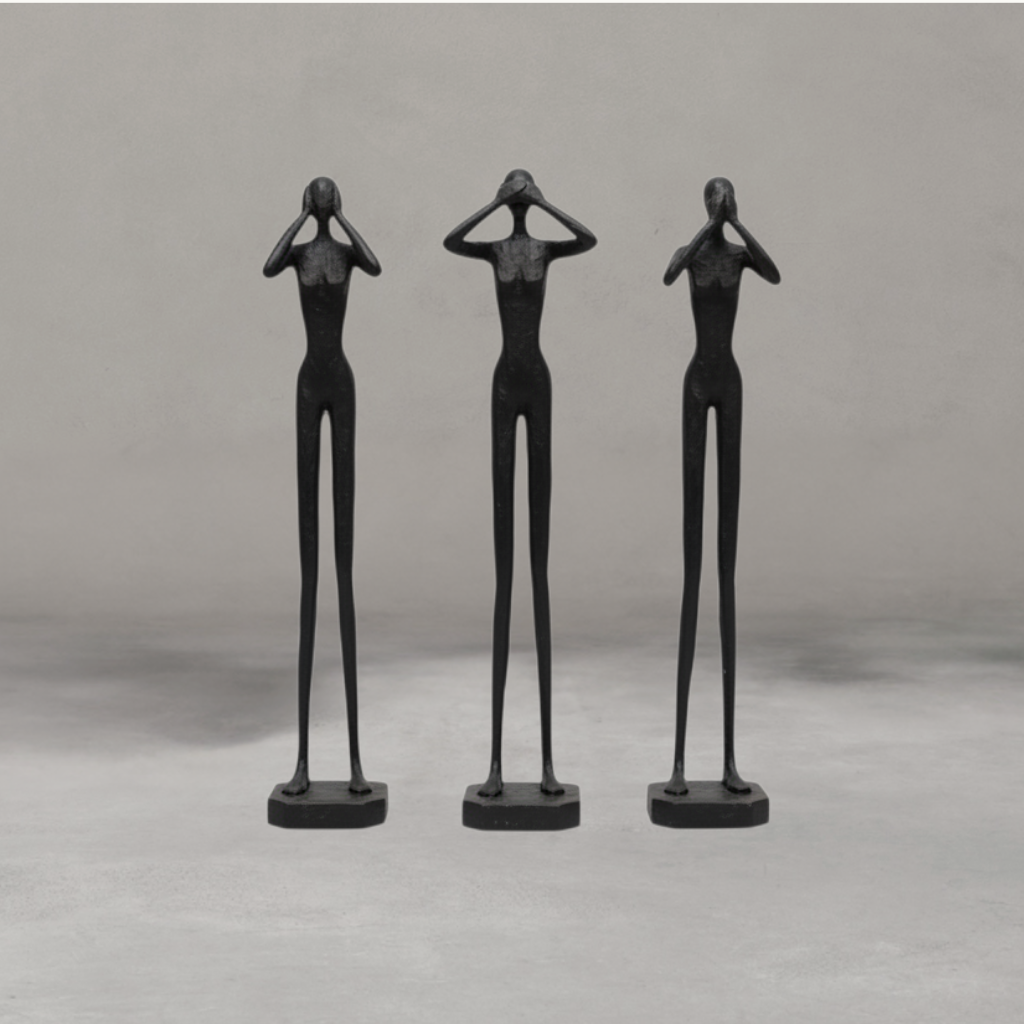 HANKI Hear, See and Speak No Evil sculpture trio