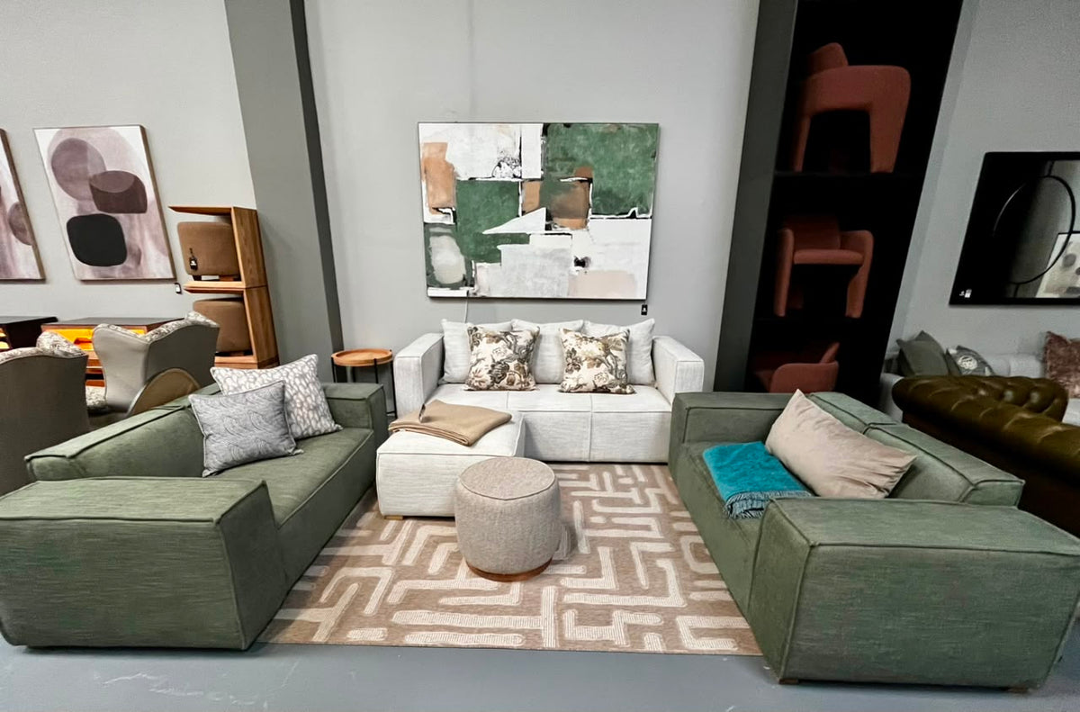 HANKI Eclectic Wave abstract canvas wall art styled in the George showroom