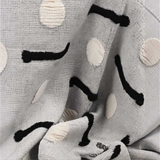 HANKI Throw Grey abstract pattern soft luxury throw