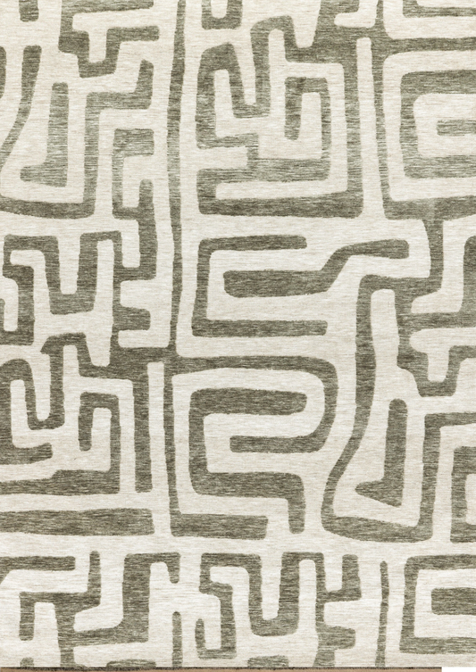 HANKI Mystery Sage Rug geometric maze polyester décor