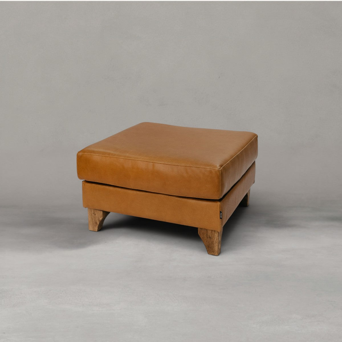 HANKI Oxley luxury leather ottoman front view