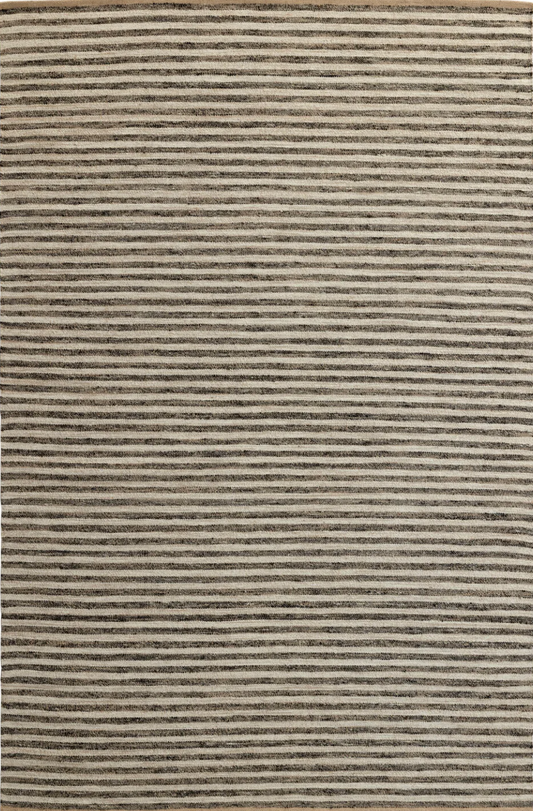 HANKI Paralla Liquorice Rug wool jute striped décor