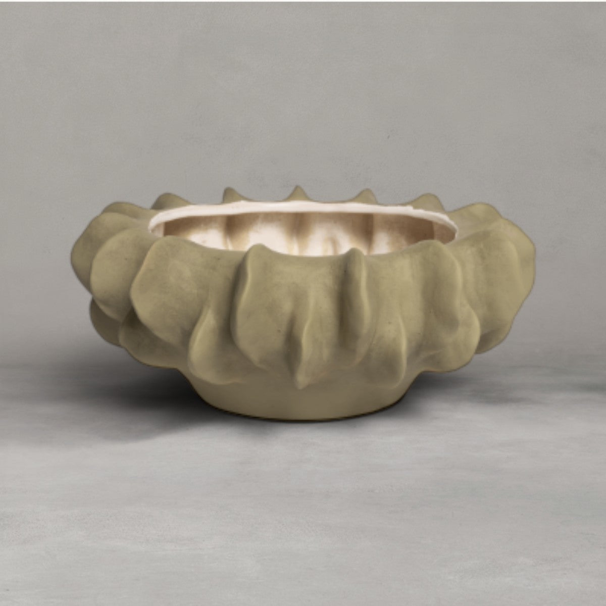 HANKI Suede Bowl olive green matte ceramic decorative bowl