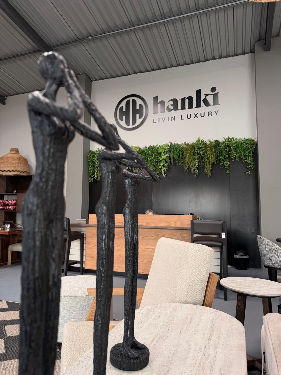 HANKI See No Evil, Hear No Evil, and Speak No Evil sculptural figurine trio grouping