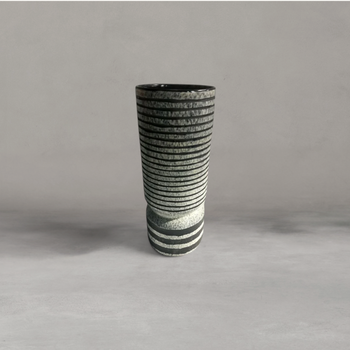 HANKI Zebra Vase Large bold stripe ceramic statement vase