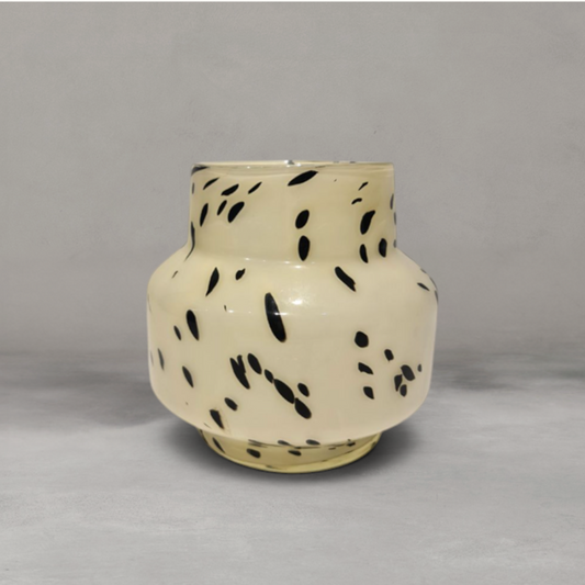 HANKI Black Spot Vase Medium graphic brushstroke ceramic décor