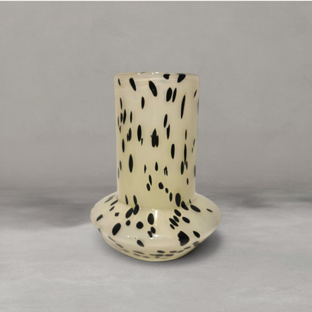 HANKI Black Spot Vase Tall graphic brushstroke elongated ceramic décor