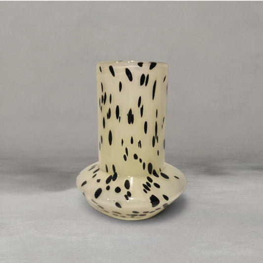 HANKI Black Spot Vase Tall graphic brushstroke elongated ceramic décor
