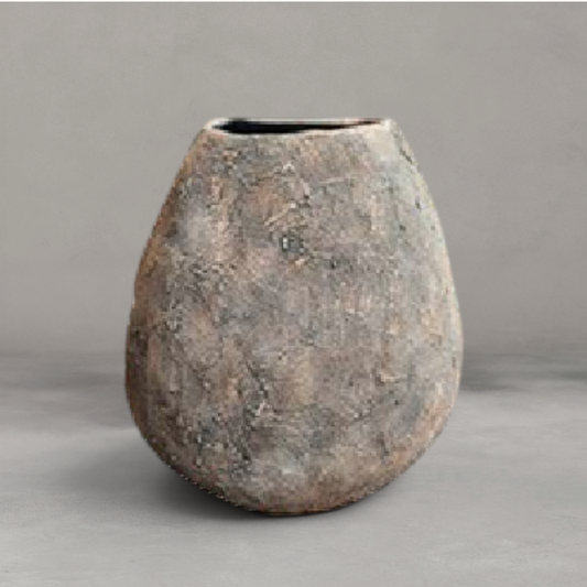 HANKI Boucle Bulb Vase Rock textured ceramic bouclé sculptural décor