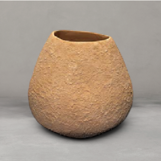 HANKI Boucle Bulb Vase Sand earthy bouclé textured ceramic décor