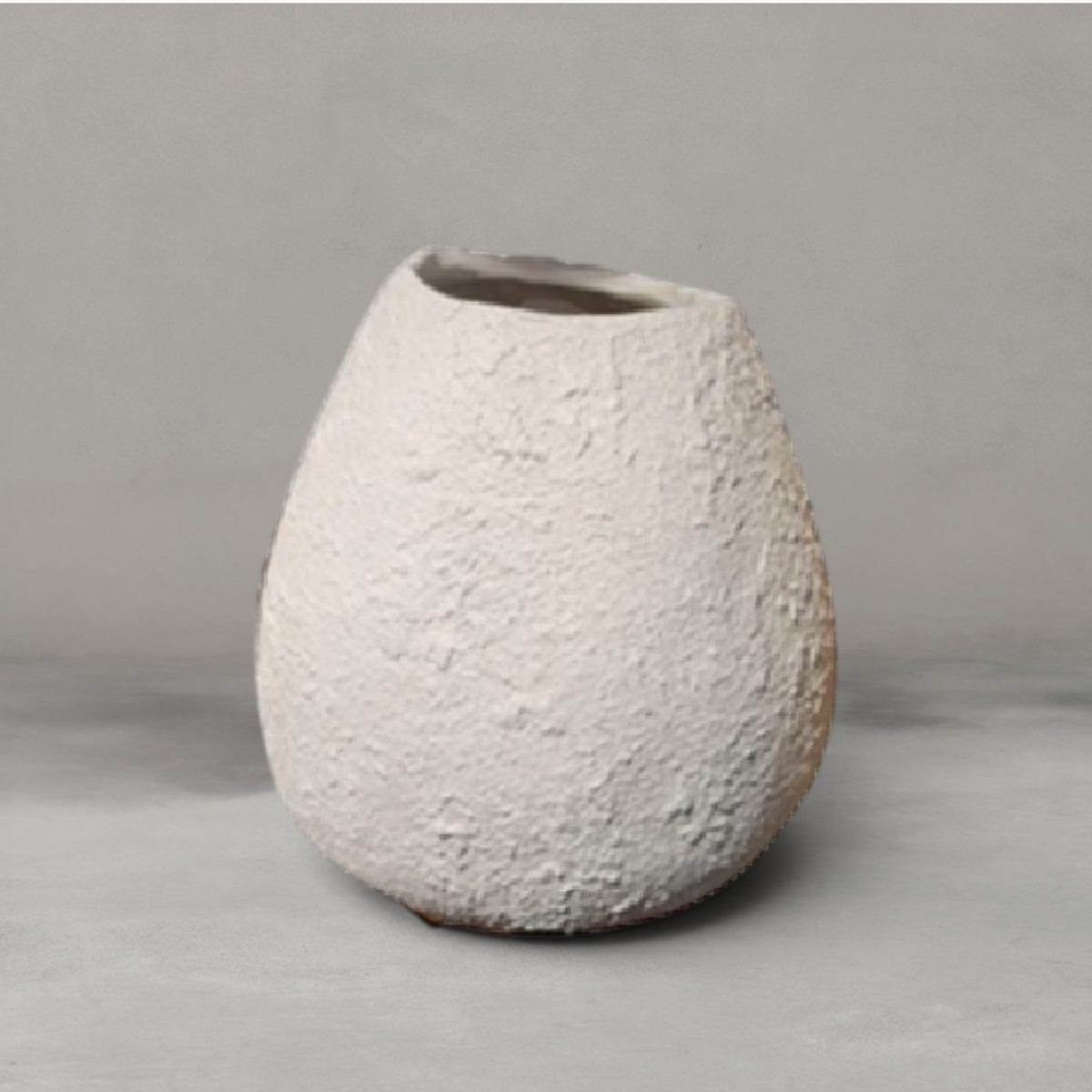 HANKI Boucle Bulb Vase White Small bouclé textured ceramic décor
