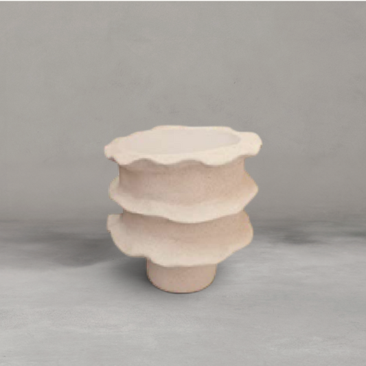 HANKI Ruffled Vase Small organic pleated ceramic décor