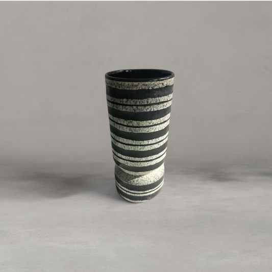 HANKI Zebra Vase Medium bold stripe ceramic decor vase