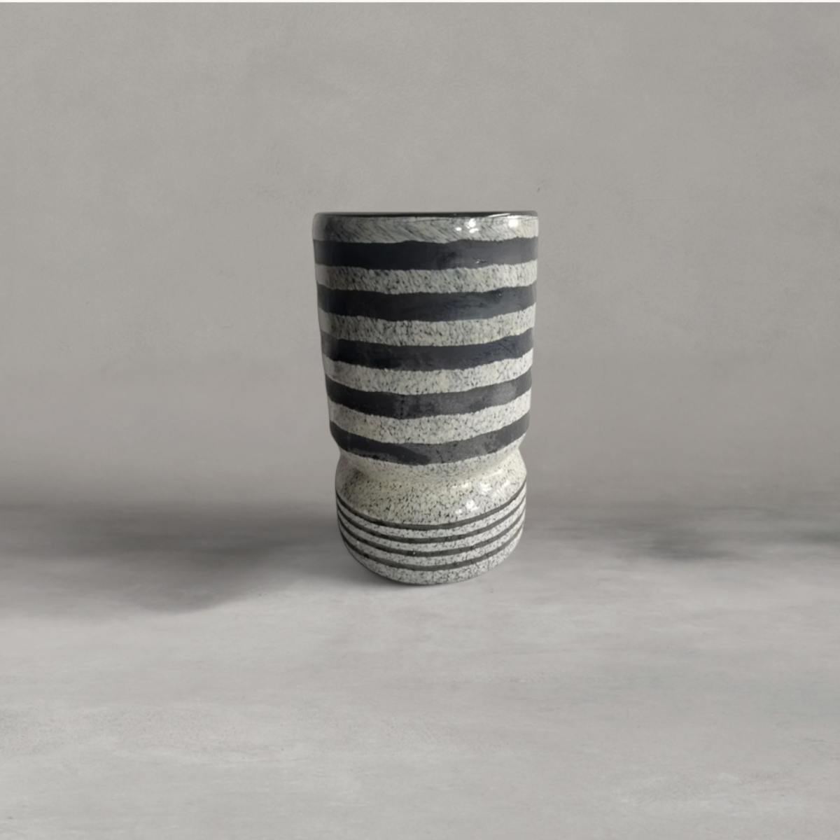HANKI Zebra Vase Small bold stripe ceramic decor vase